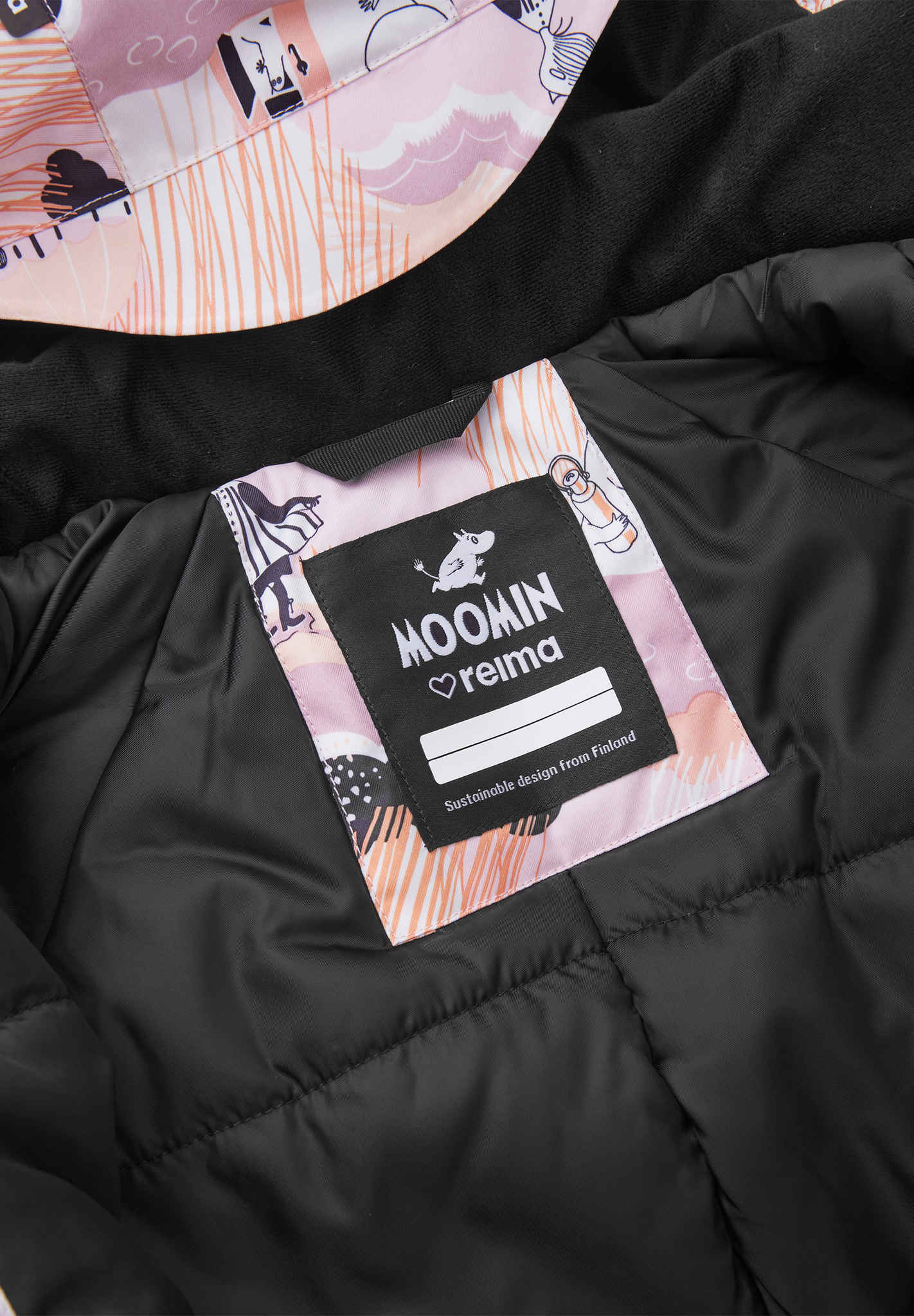 Vinterflyverdragt til små børn Moomin Lyster